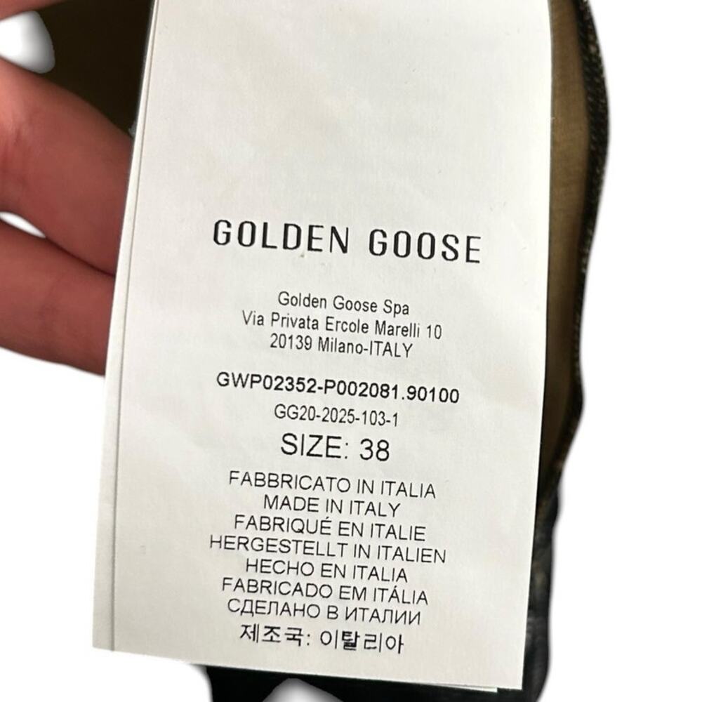 Golden Goose Black Denim Classic Fit Jacket with Velvet Effect Womens 38 / US 2 - Picture 4 of 8